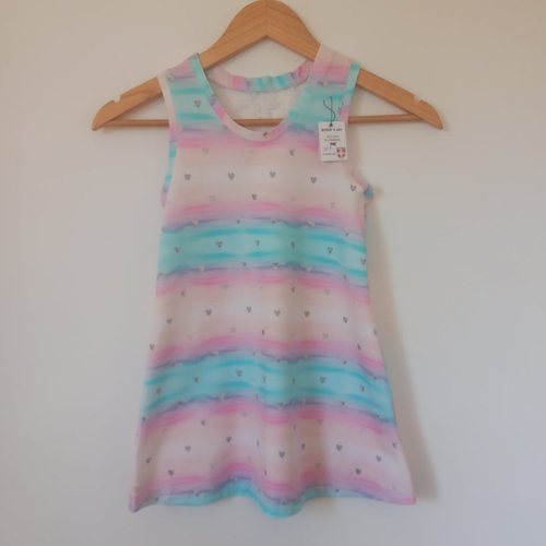 Robe,robe taille 6 ans,robe fille,cadeau fille,cadeau enfant,robe été, coeur,robe couleur,motif cœur,coeur