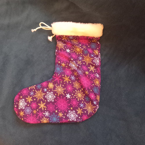 Chaussette de noël,décoration sapin, emballage cadeau