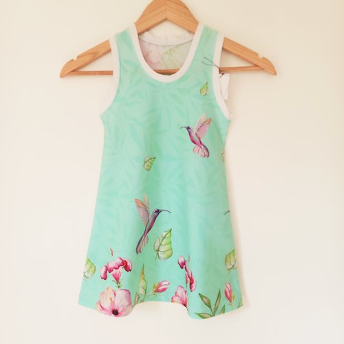 Robe fleurs/oiseaux 6ans