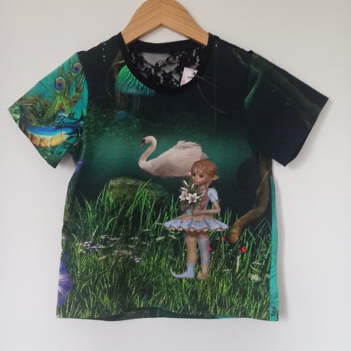 Fée,tee-shirt taille 10 ans,t-shirt fille elfe,cadeau fille 10 ans