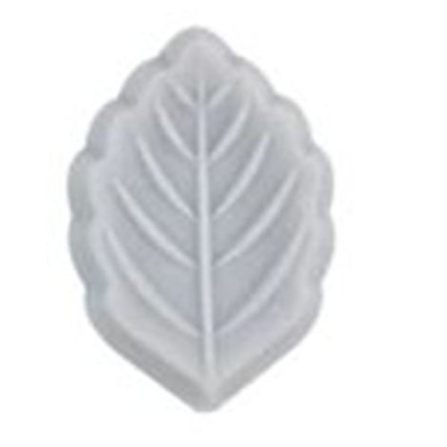 Perle feuille silicone grise