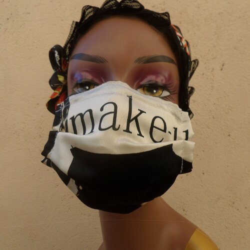 Cover cache couvre mask satin soie popeline coton france masque chirurgical offert silk scarf foulard carré luxe saint valentin pop art
