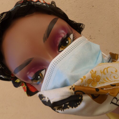 Cover mask couvre cache masque carré foulard écharpe satin soie + popeline coton france masque chirurgical offert cadeau