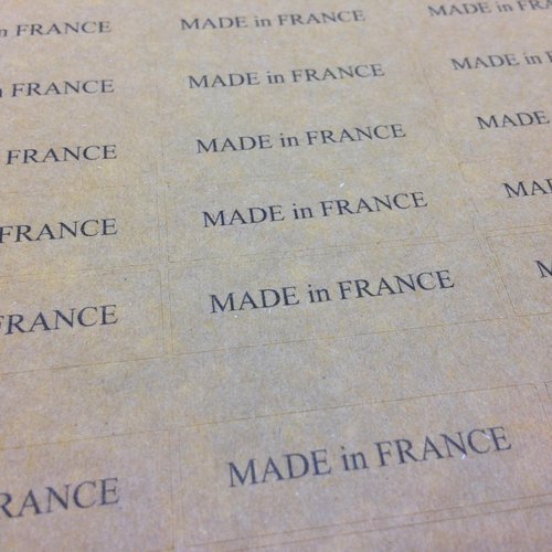 56 étiquettes autocollantes "made in france"