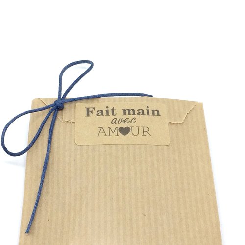65 stickers "fait main avec amour"