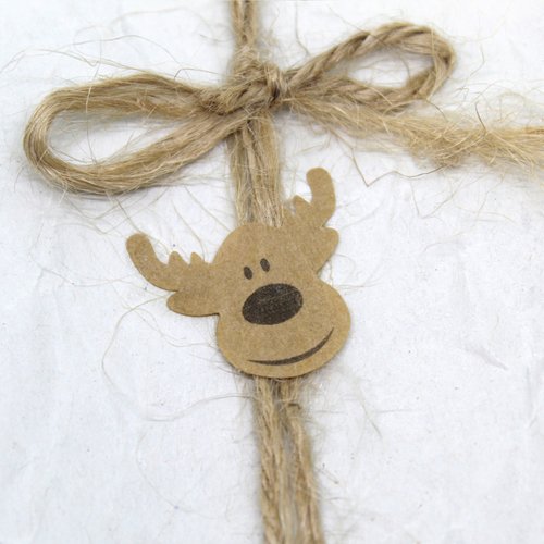 80 autocollants renne père noël