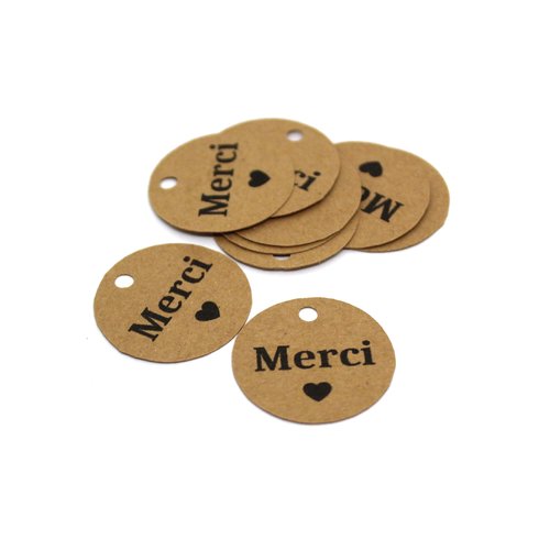 30 étiquettes "merci"