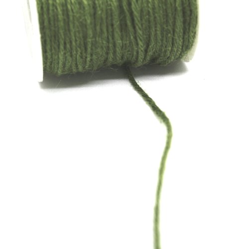 Fil en chanvre vert olive