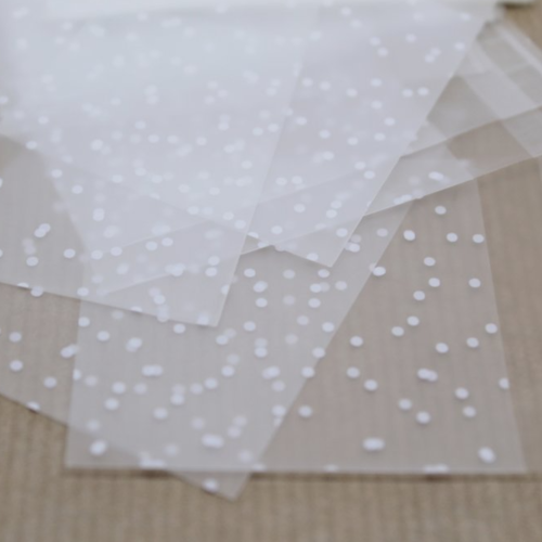 100 sachets transparents autocollants 7 x 7