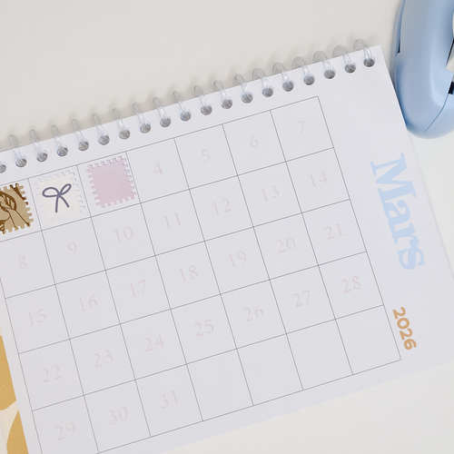 Carnet de timbres 2026 avec perforatrice