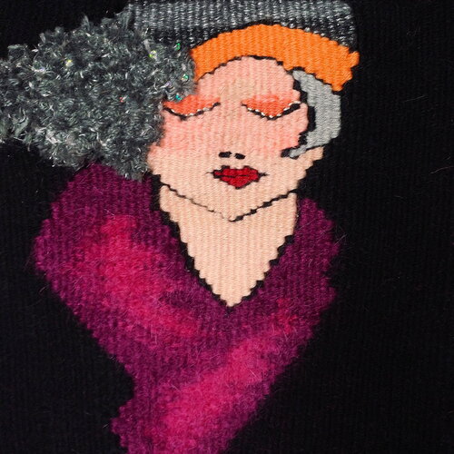 Tapisserie tissage style rétro/vintage femme