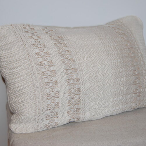 Coussin, housse, taie oreiller, tissé main, coton, tissage, tissu