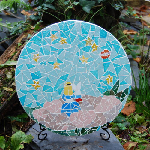 Décoration enfant, princesse, en mosaique