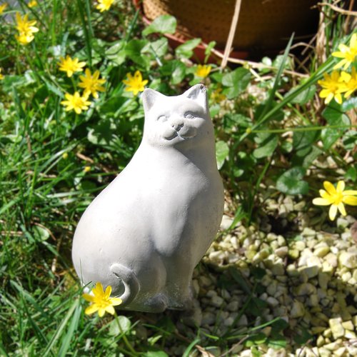 Chat, statue, décoration, interieur/exterieur, personnalisable
