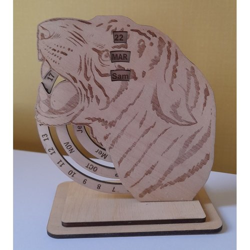 Calendrier perpétuel tigre modèle a