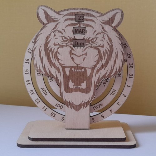 Calendrier perpétuel tigre modèle b