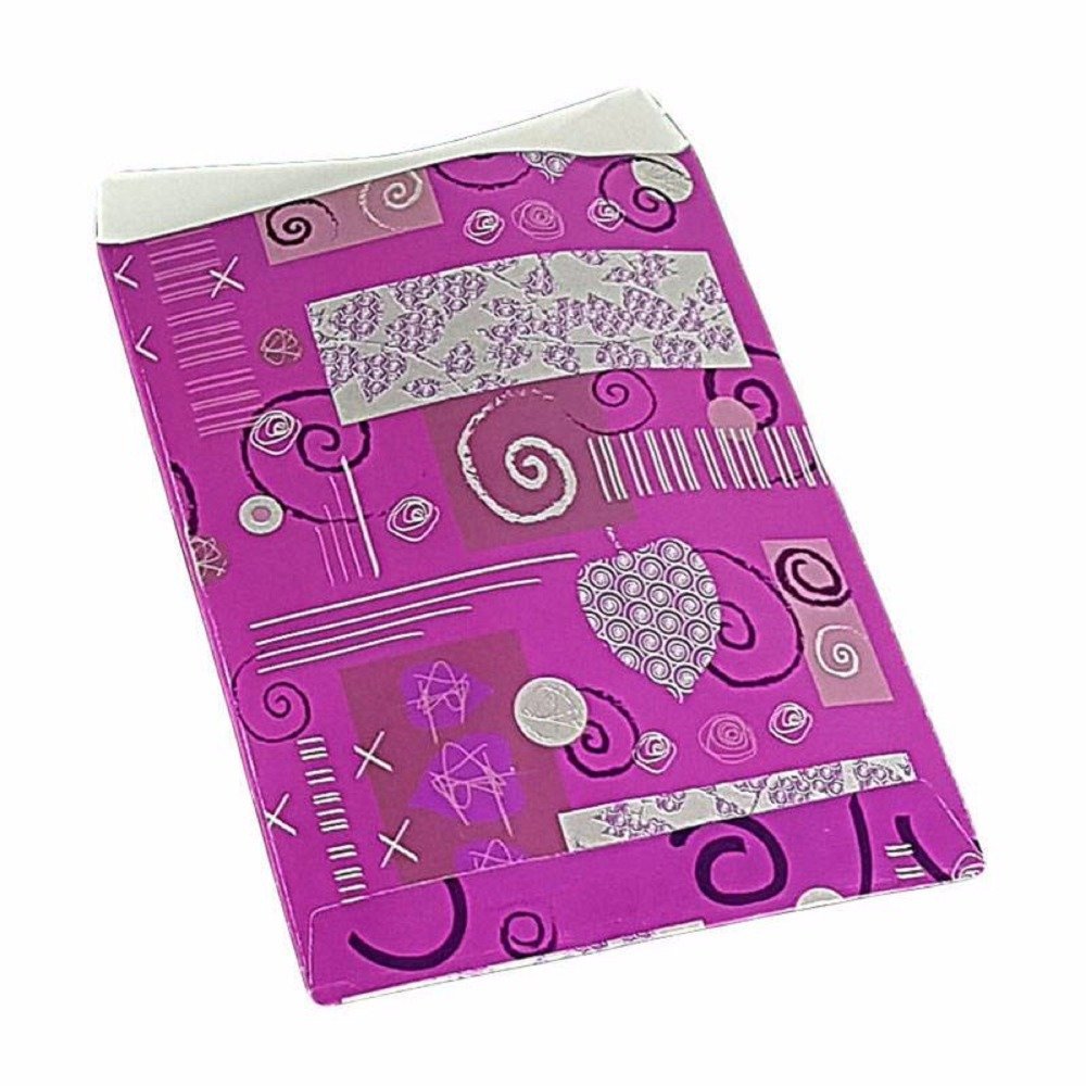 lot 50 pochettes cadeau papier enveloppe kraft bijoux 12x4x21 violet neuf 