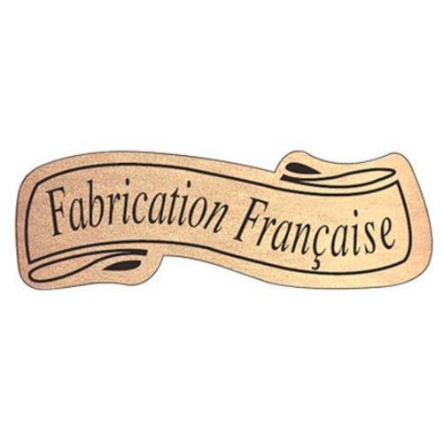 Lot 100 etiquettes stickers fabrication française marron brun neuf 