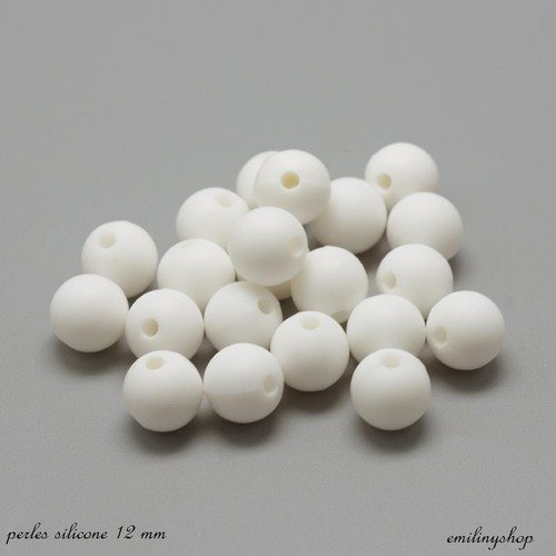Lot de 5 perles en silicone enfant attache tétine blanc neuf