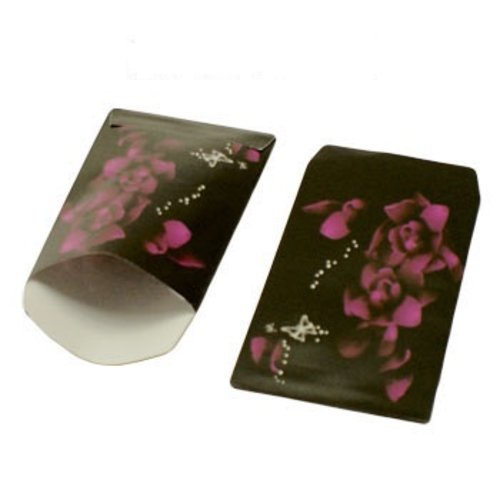 Lot 50 pochettes sachets fantaisie papier 13.5x7 fleurs emballage cadeaux,bijoux