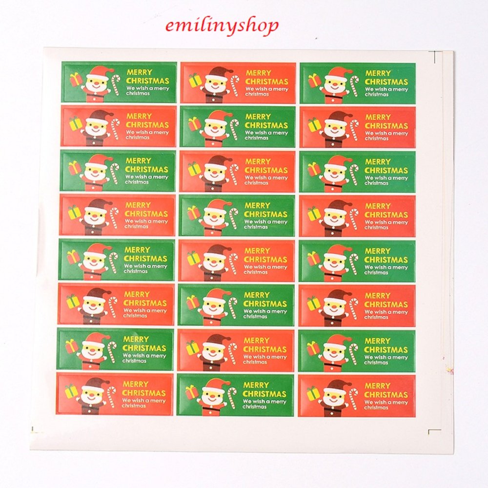lot de 50 etiquettes stickers joyeux noel merry christmas or rosé neuf 