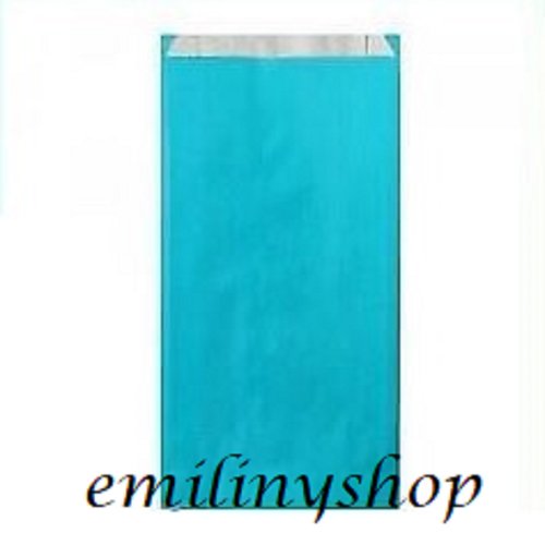 Lot 10 pochettes sacs sachets enveloppes kraft 7x12 bleu turquoise