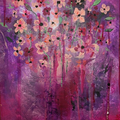 Bench of flowers