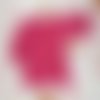 Brassière cache-coeur layette bébé fille ou garçon coloris rose fushia taille naissance, 1 mois ou 3 mois