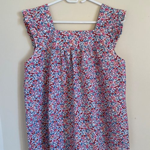 Blouse en coton fleuri