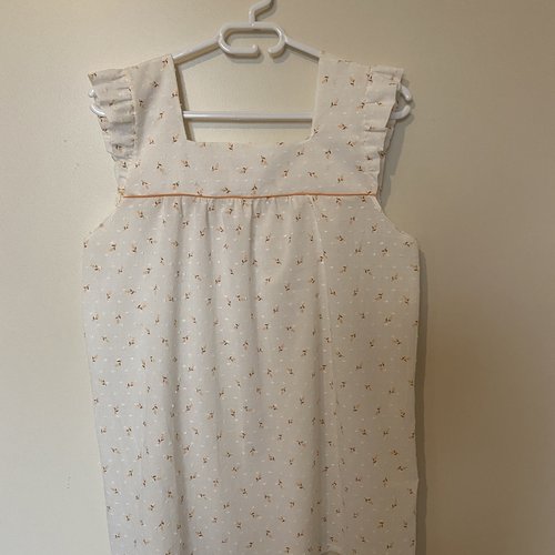 Blouse en voile de coton plumetis tulipes