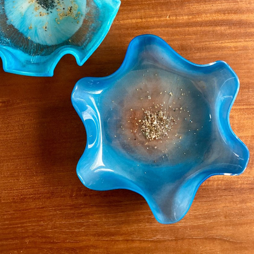 Saladier décoratif lagon bleu