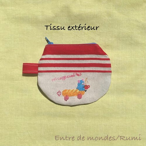 Mini pochette brodée – tissage moutet & mouton original