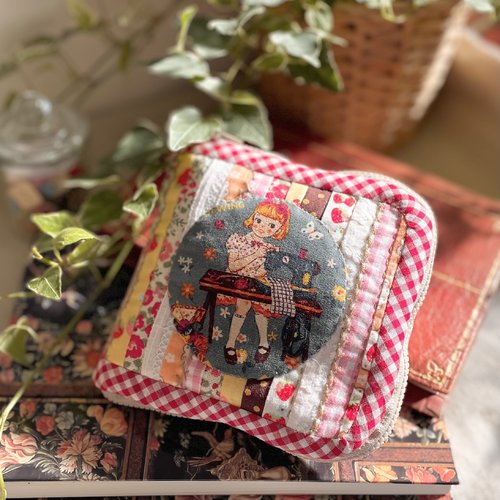 Petit kit de couture patchwork japonais – pièce unique 14 × 14 cm
