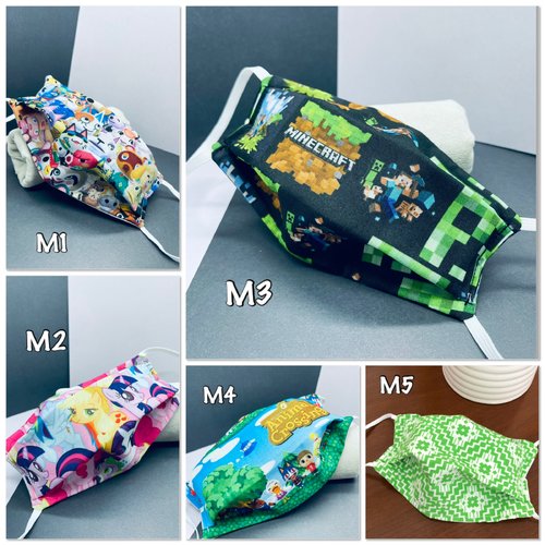 Masque enfant pokémon, tissus 3 à 4 épaisseurs plus de 90 modèles sur enviesdevy