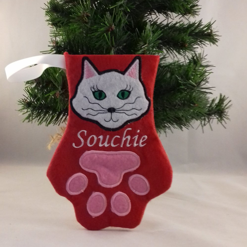 Chaussette De Noel Patte Et Tete De Chat Ou De Chien Un Grand Marche