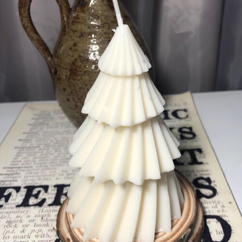 Sapin de noël,  arbre , bougie de cire de soja, fait main, cadeau , vegan