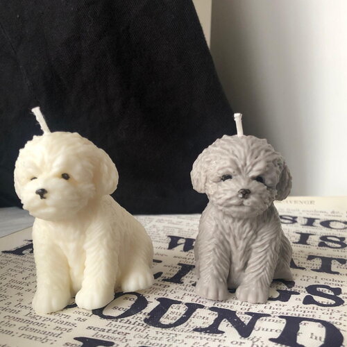 Bougie forme chien