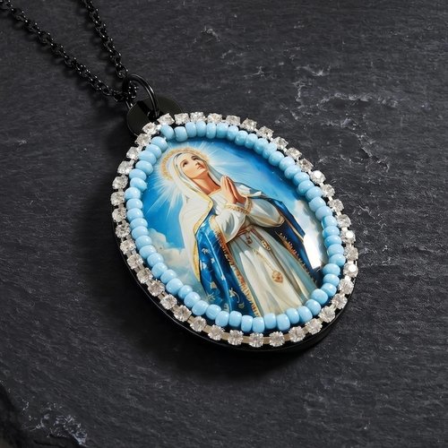 Pendentif sacré - vierge marie camée esquisse