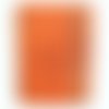 Carnet a5 bullet - couverture papier népalais motifs pois ivoire sur fond orange