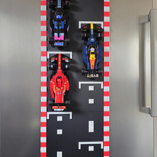 Grille de départ pour f1 - modulable et aimantée – support mural vertical/horizontal – compatible lego® speed champions