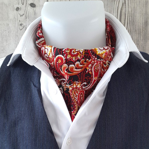 Foulard cravate ascot et pochette assortie, cadeau de noel pour homme, foulard, cravate de mariage, carré de poche, accessoires de costume