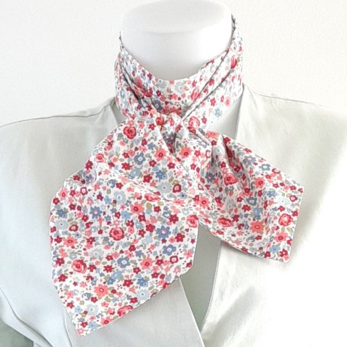 Foulard ascot pour femme,foulard fleuri, foulard cravate, écharpe fleurie, bandeau, ceinture, accessoire de sac