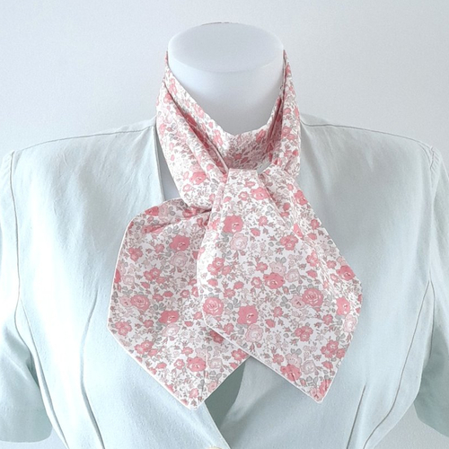 Foulard ascot pour femme,foulard motifs fleuris, foulard cravate, écharpe fleurie, bandeau, ceinture, accessoire de sac