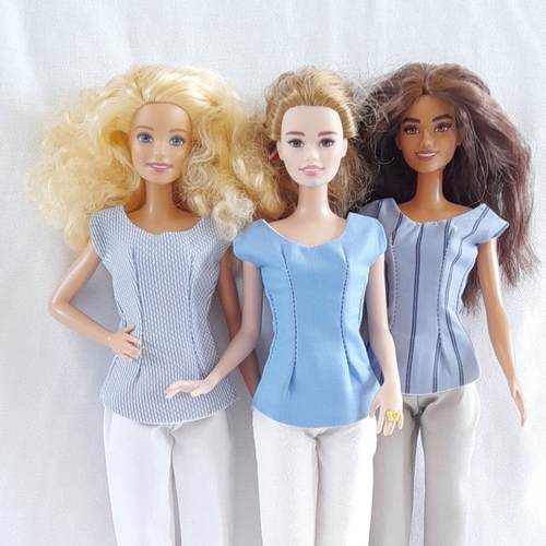 Chemisiers pour poupées barbie, lot de 3, cadeau enfant, vêtements de poupée