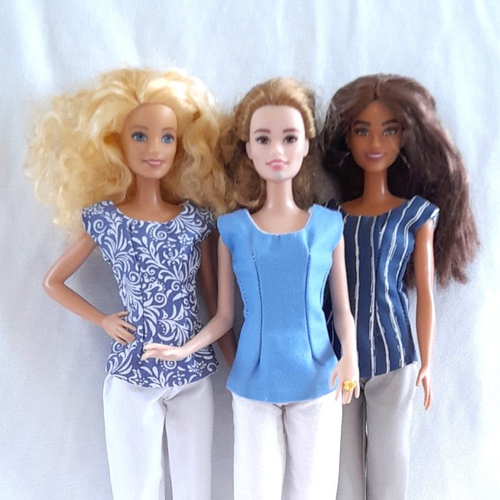 Chemisiers pour poupées barbie, lot de 3, cadeau enfant, vêtements de poupée