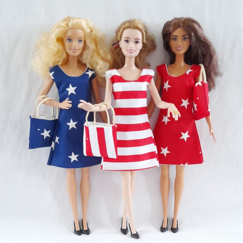 3 robes de rêve pour poupée barbie, lot de 3, vetements de poupée, cadeau génial pour filles,