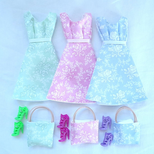 3 robes de poupée, lot de 3, cadeau pour filles, vêtements pour poupées barbie