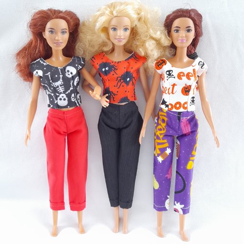 3 tenues de poupée, lot de 3, cadeau pour filles, vêtements pour poupées barbie