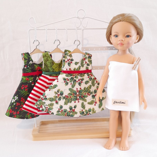 3 robes de rêve pour poupées "les chéries" / "paola reina", cadeau génial pour filles !