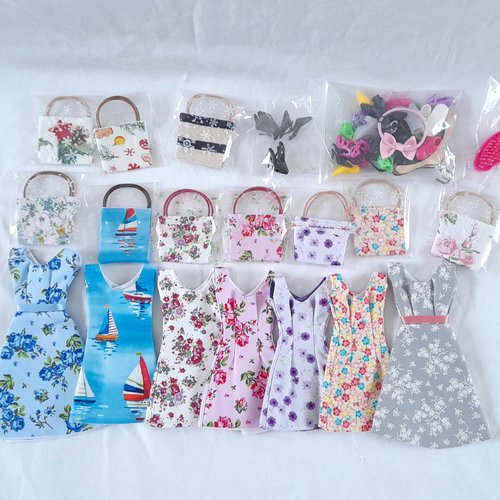 Vêtements pour poupées barbie, dressing de rêve de 14 tenues